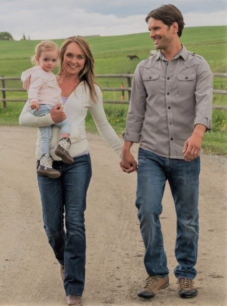 Amy Fleming, Ty Borden and their daughter Lyndy.