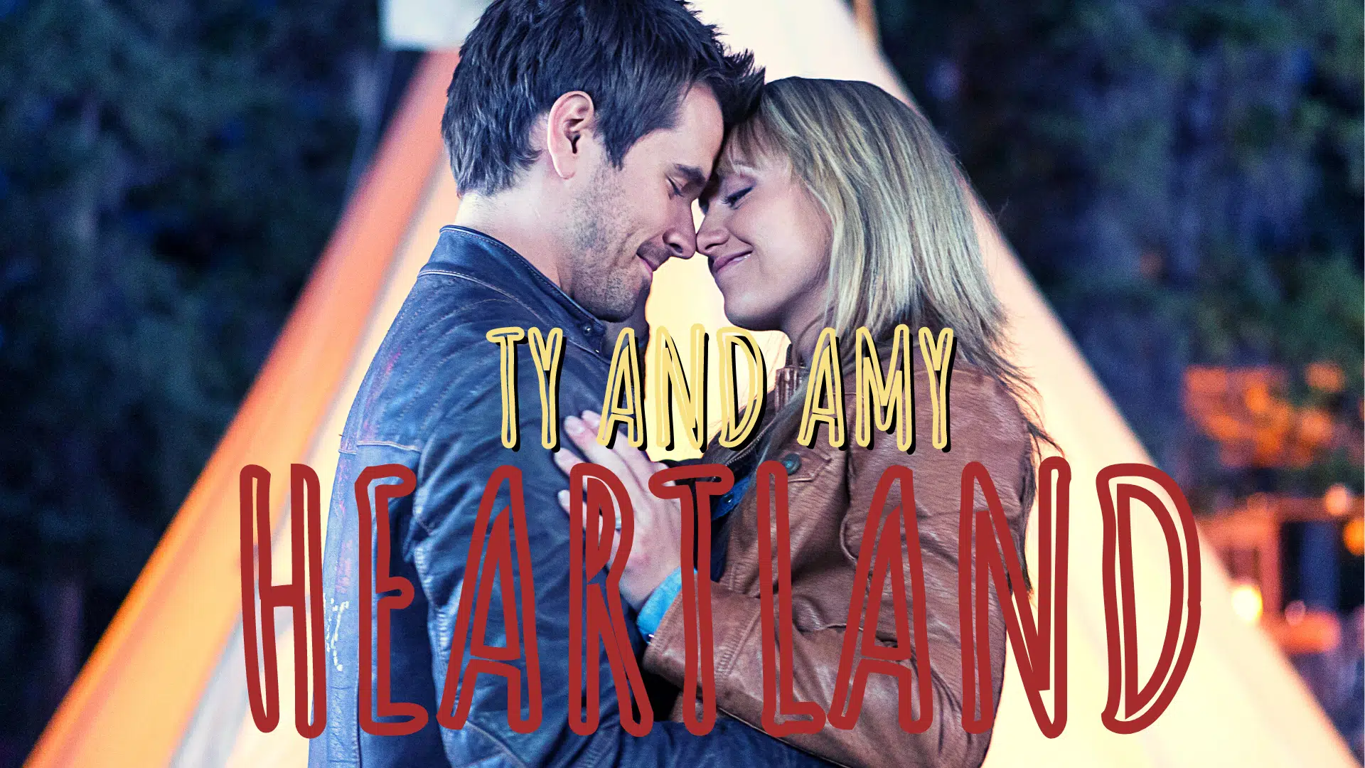 A poster of Heartland's main characters Amy and Ty.