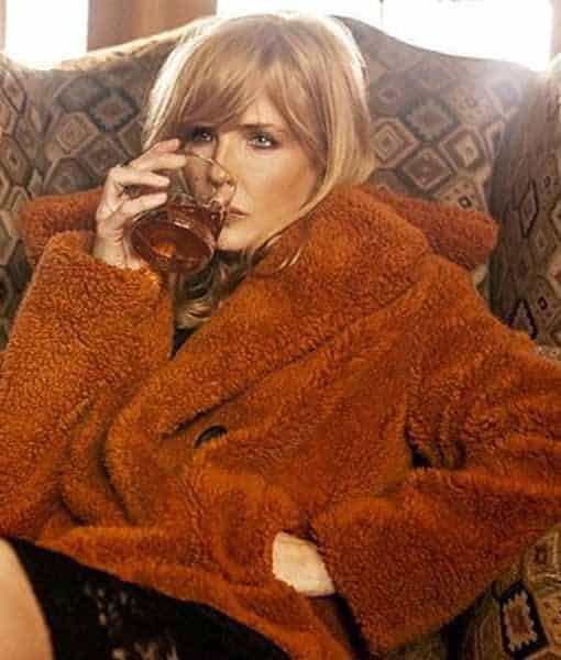 Yellowstone's Beth Dutton in her fur coat.