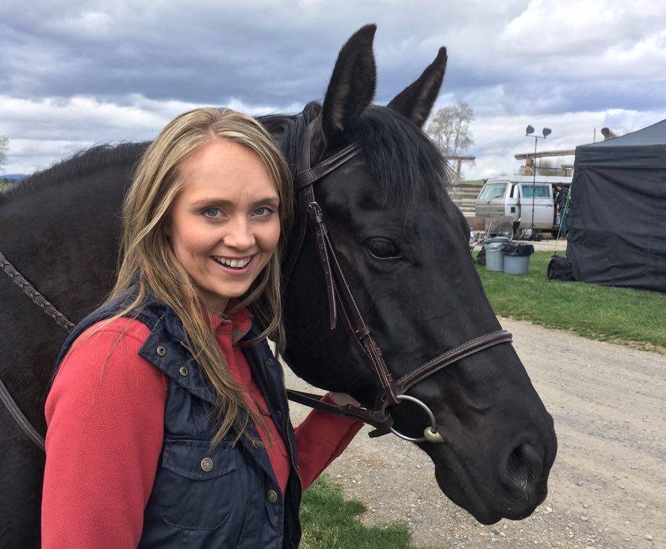 Amber Marshall with a horse