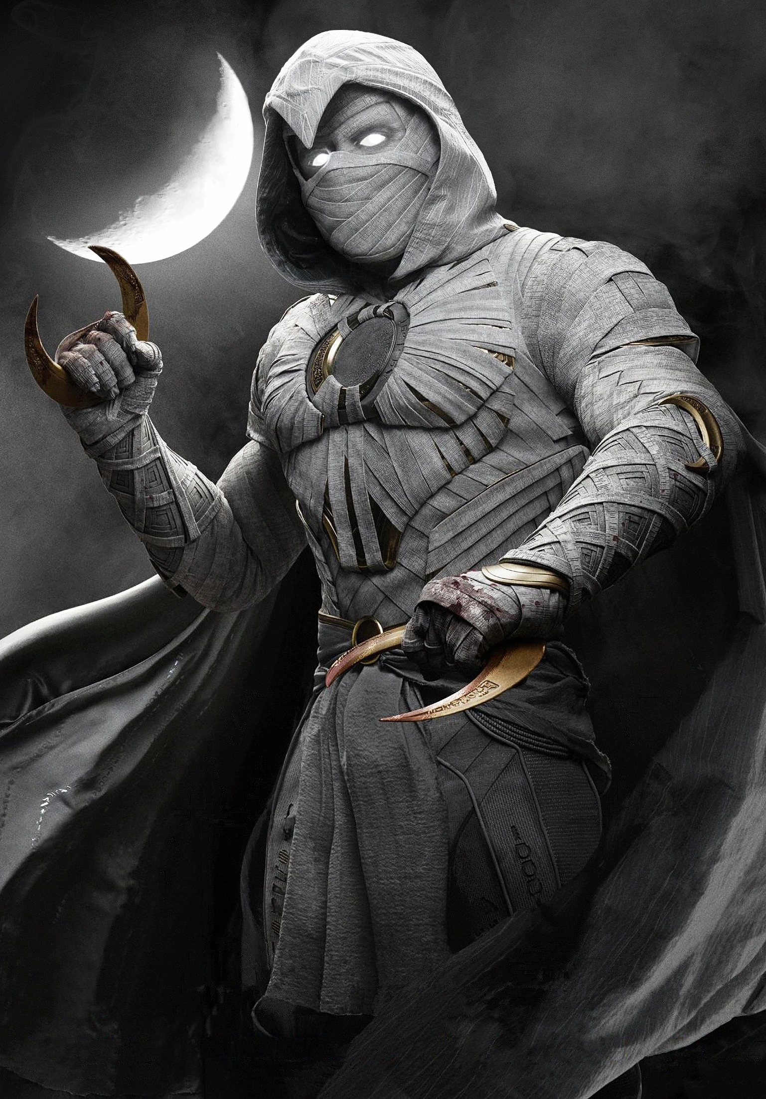 Moon Knight with his daggers