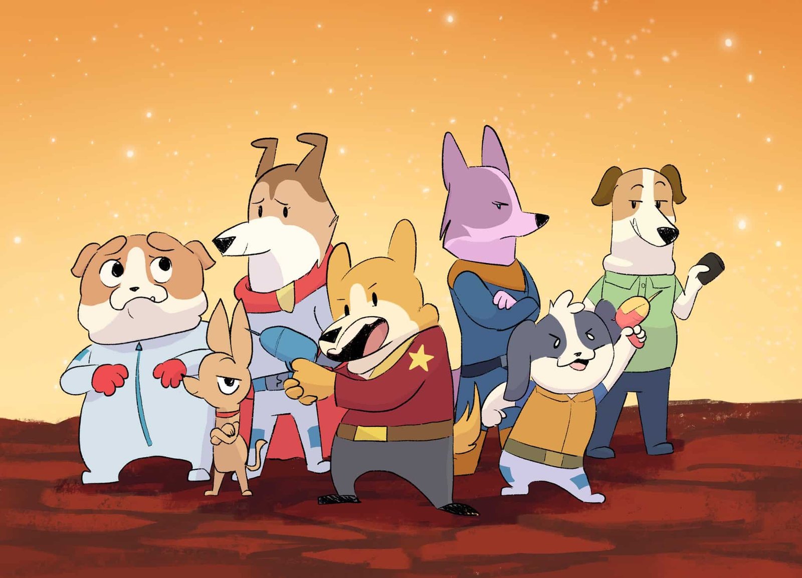 What kind of dogs are Dogs in Space Netflix?