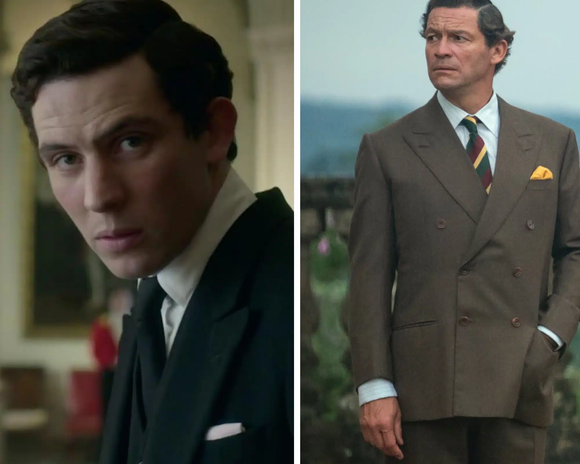 The Crown Season 5 Cast - Josh O'Connor and Dominic West as Prince Charles 
