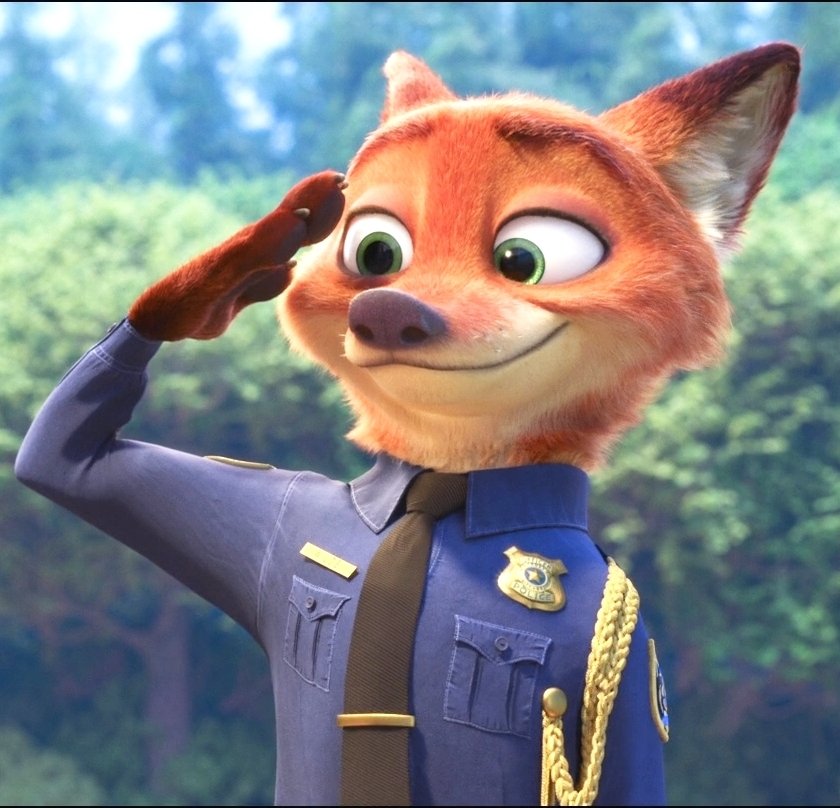 Zootopia Nick as a Police